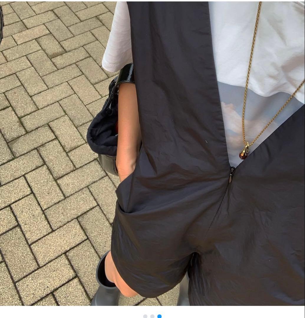 マチャット　ロンパース　ブラック