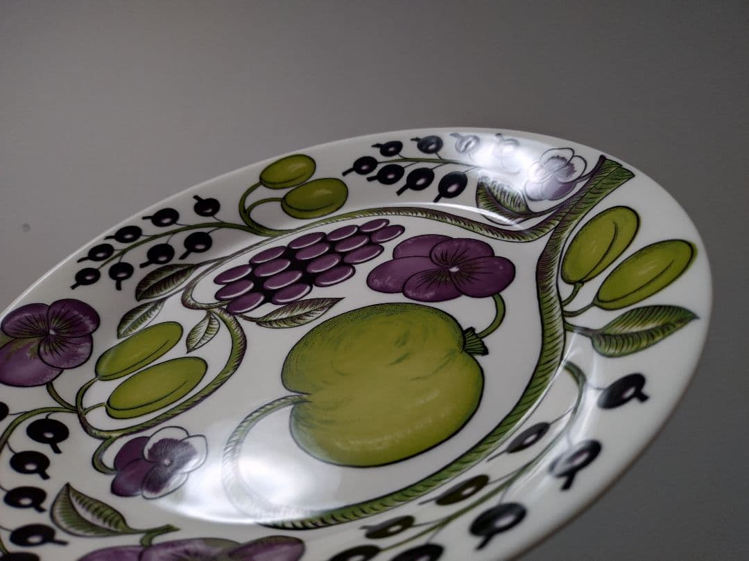 未使用・旧ロゴ　アラビア パープルパラティッシ 26cm プレート 2枚セット