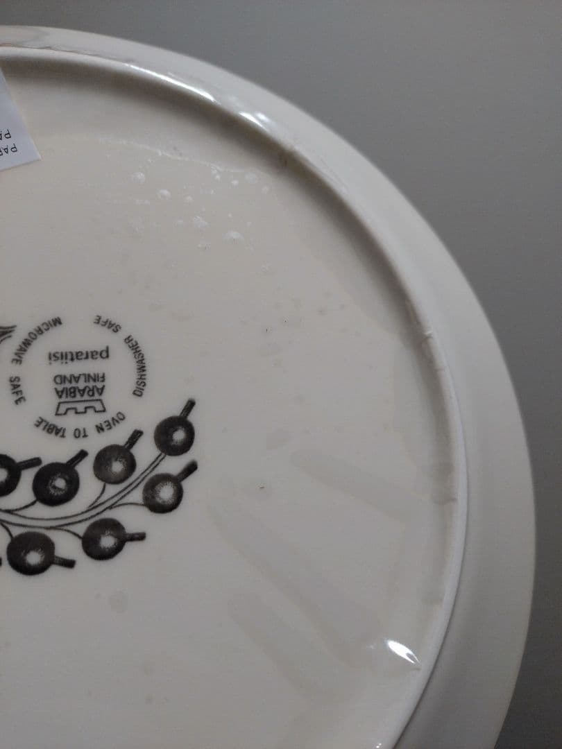 未使用・旧ロゴ　アラビア パープルパラティッシ 26cm プレート 2枚セット