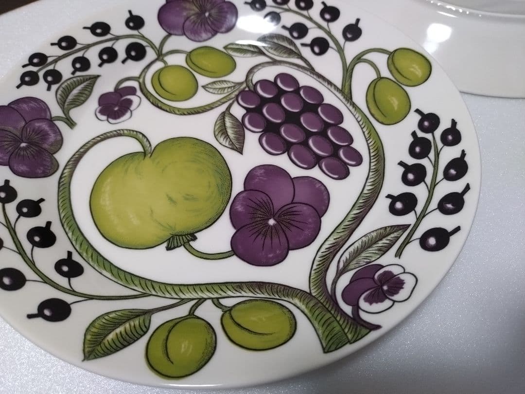 未使用・旧ロゴ　アラビア パープルパラティッシ 26cm プレート 2枚セット