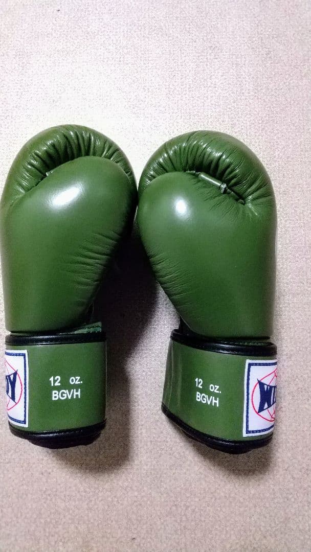 本革製WINDYボクシンググローブ 12oz オリーブグリーン