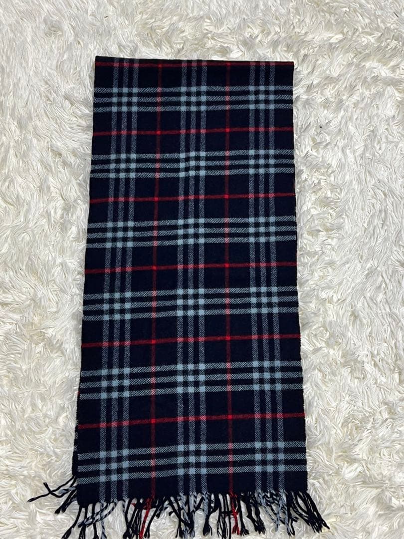 《美品》Burberryバーバリー　カシミヤ100%マフラー