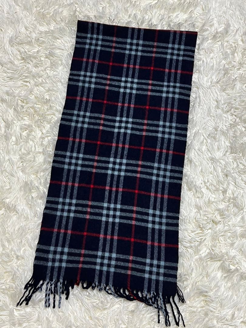 《美品》Burberryバーバリー　カシミヤ100%マフラー