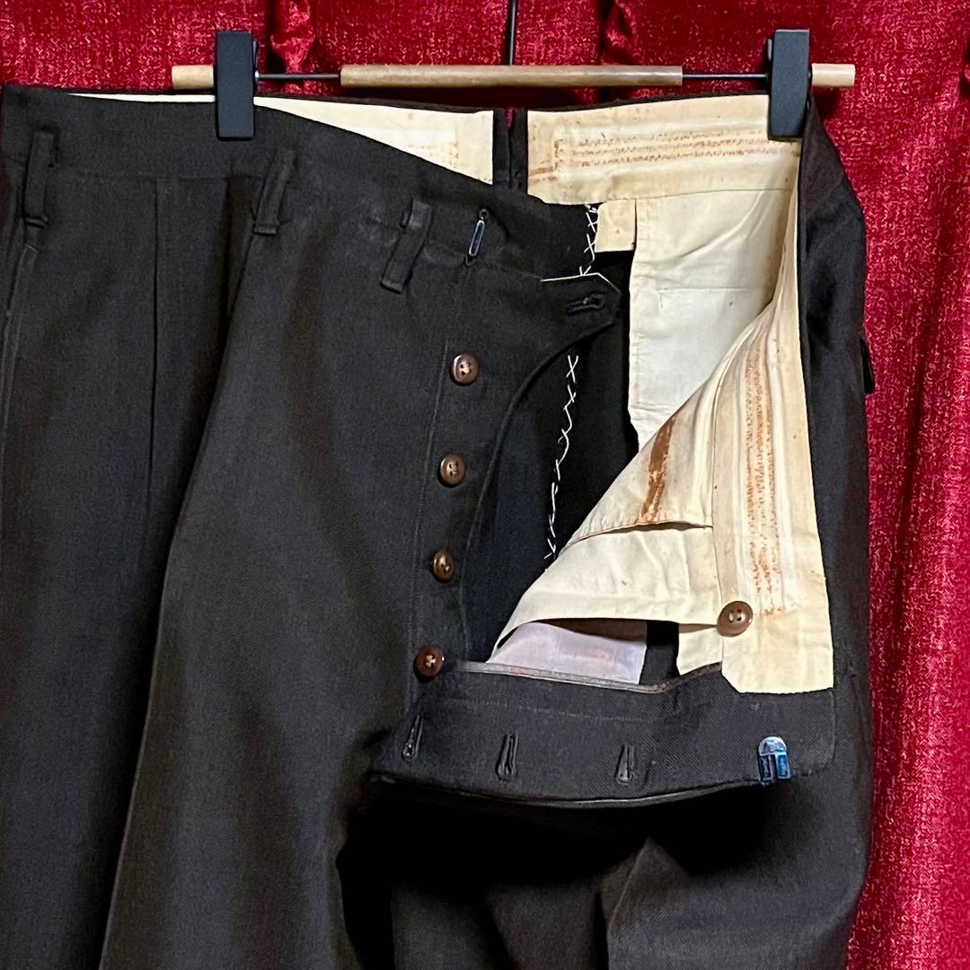 美品 50S ヴィンテージ セットアップ シングル スーツ 茶 ボタンフライ