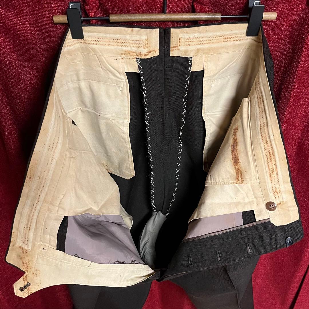 美品 50S ヴィンテージ セットアップ シングル スーツ 茶 ボタンフライ