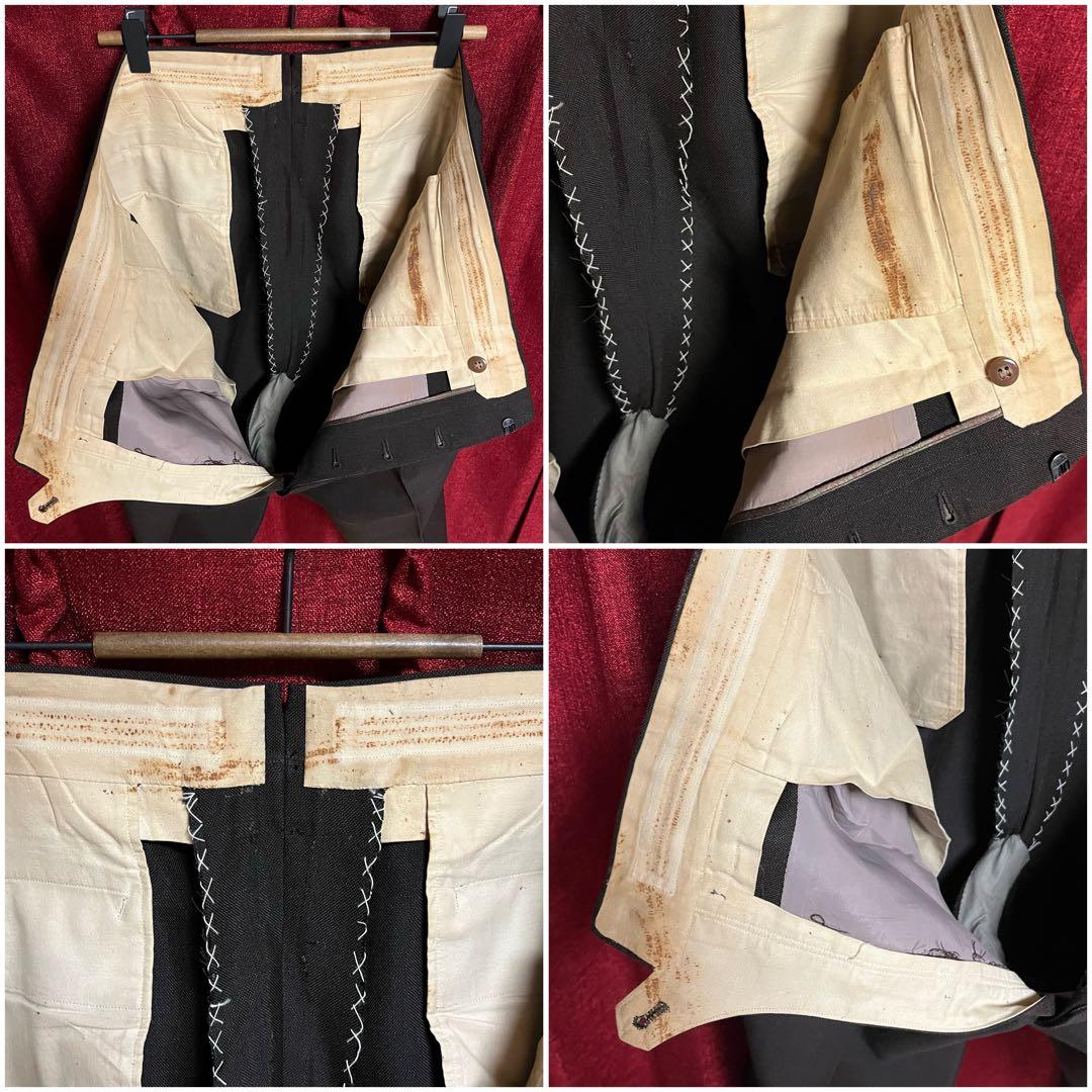 美品 50S ヴィンテージ セットアップ シングル スーツ 茶 ボタンフライ