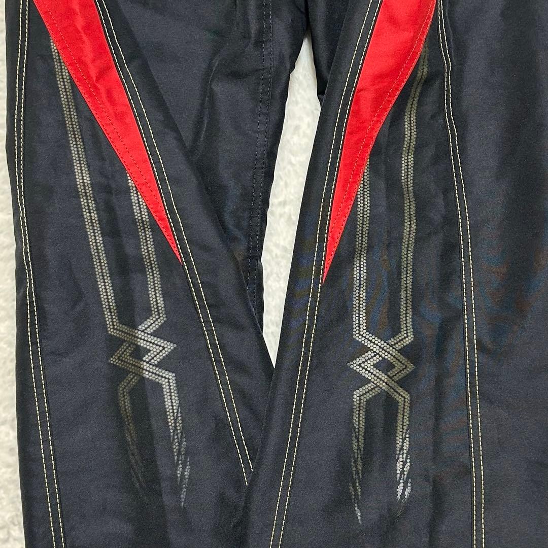 ミズノ MIZUNO タフブレーカー ウインドブレーカー 上下 黒/赤 L