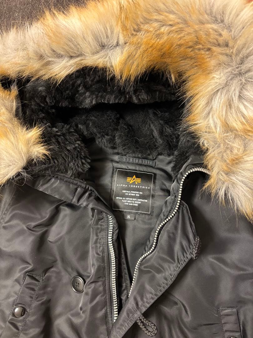 試着のみ美品　ALPHA アルファインダストリーズn3b ブラック