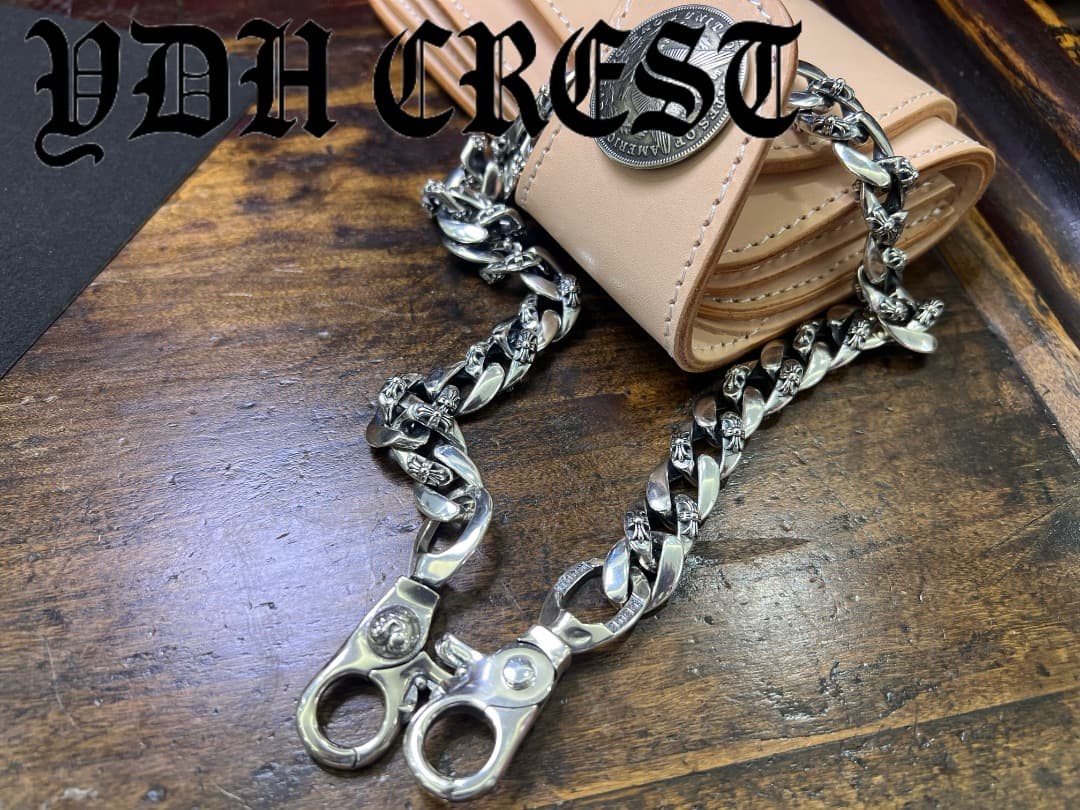 バイカー必須　ウォレット用プレーン　シルバーチェーン　TYPE1　QBKL016