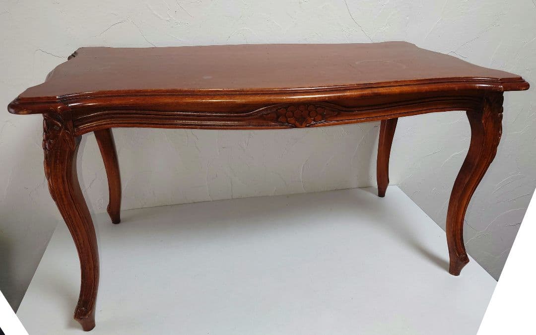 猫脚 無垢センターテーブル サイドローテーブル 机つくえ 花台 天然木製 猫足