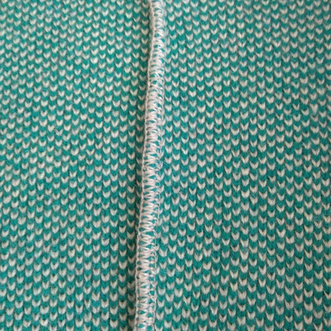 未使用級＊ラルディーニ ニットジャケット オリジナルロゴ刻印ボタン　ターコイズ