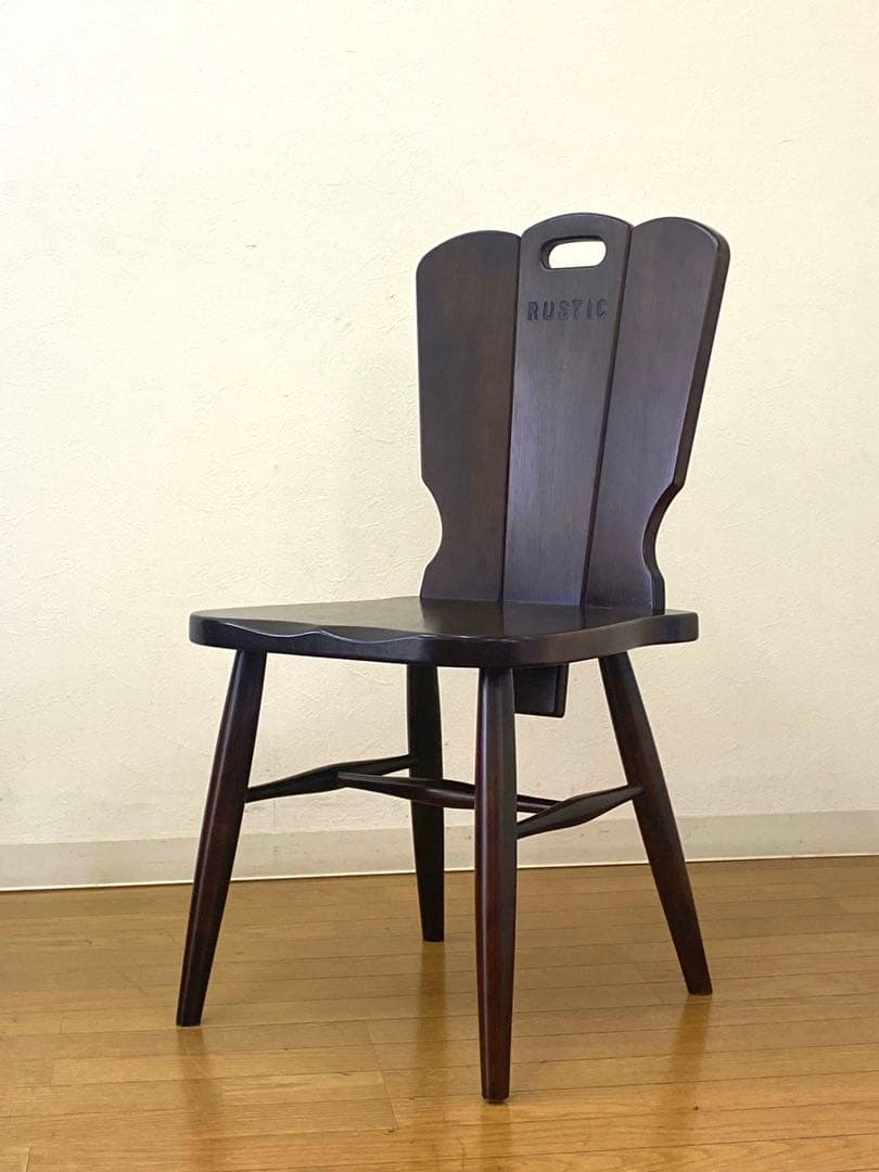 美品 カリモク ルスティック ダイニング チェア 椅子 インテリア ①