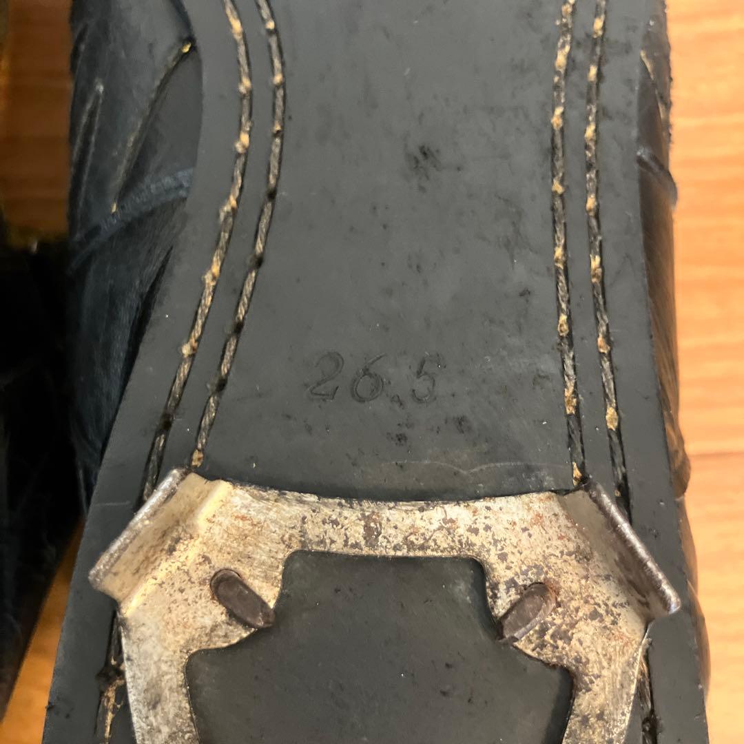 野球 右利きピッチャー仕様 ブラック・スパイク・シューズ サイズ: 26.5cm