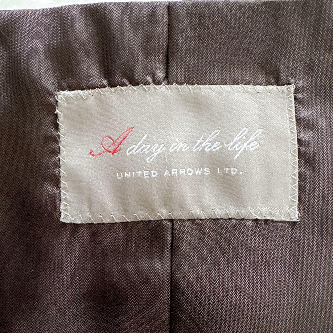 【アデイインザライフ ユナイテッドアローズ】3ピース スーツ XL ブラウン