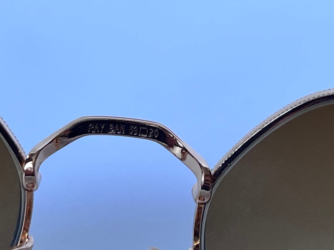 レイバン　ジャック　ゴールド　RB3565 53◻︎20キムタク着用　イタリア製