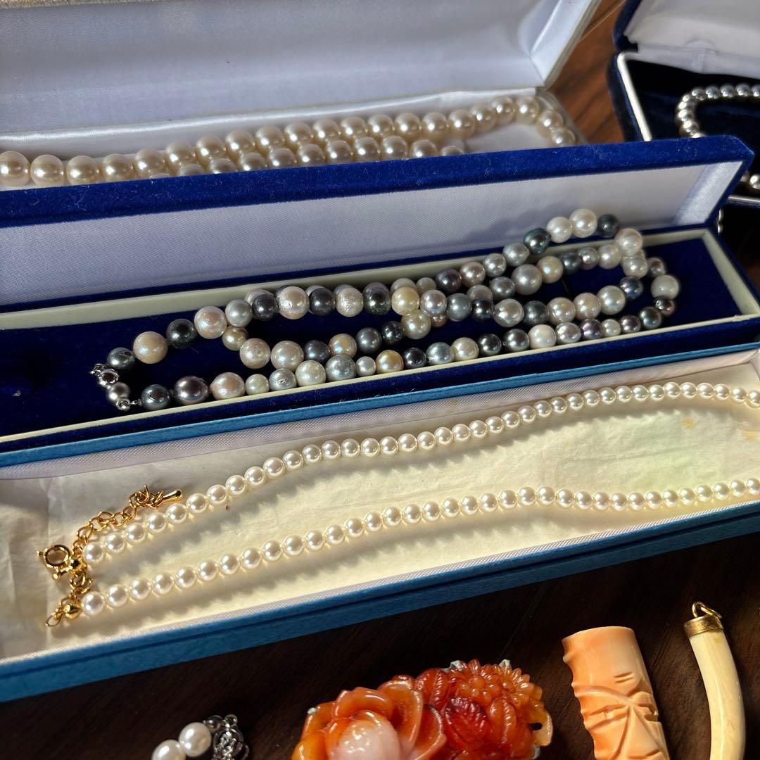 S*★様 アクセサリー　まとめて　珊瑚　瑪瑙　パール　silver イミテーショ