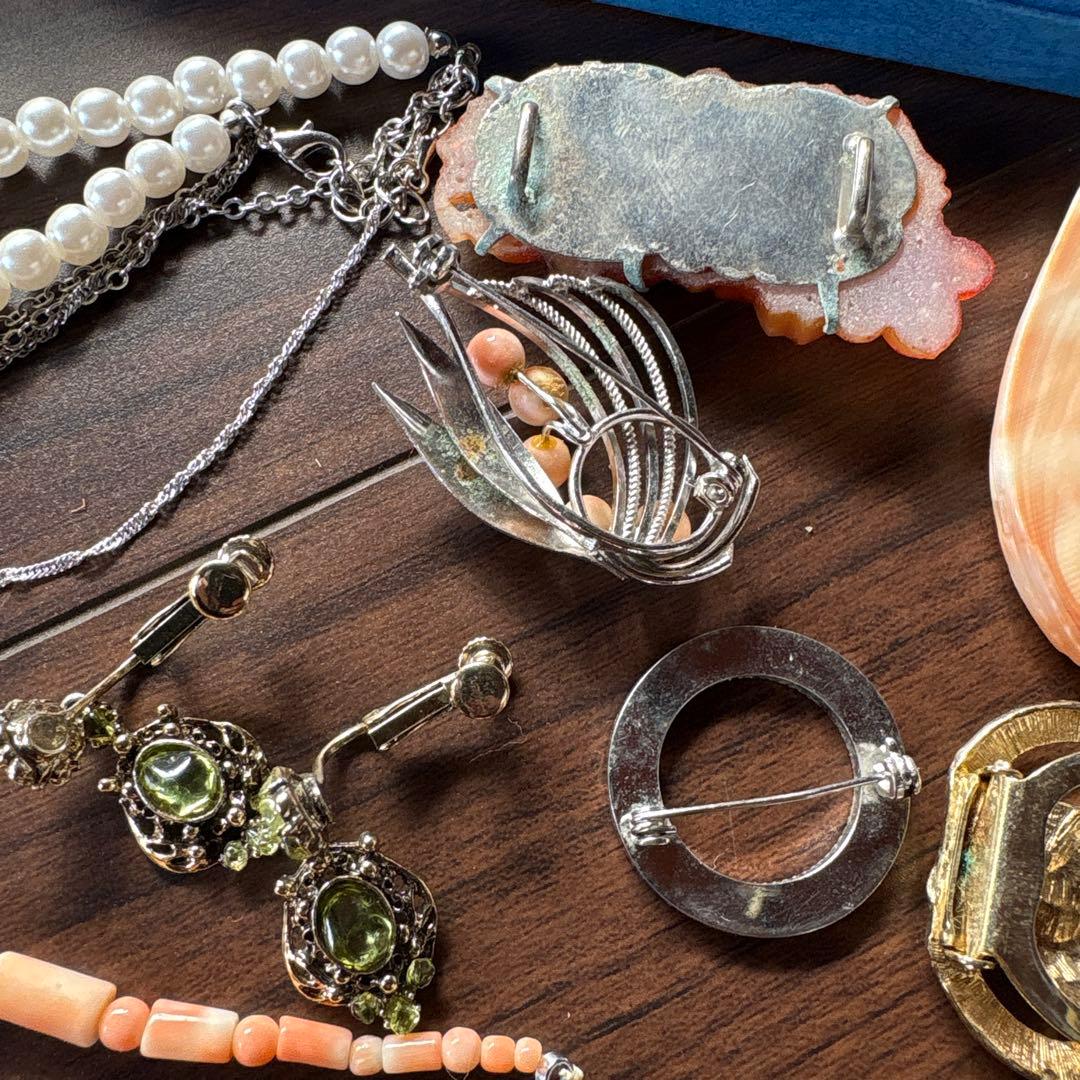 S*★様 アクセサリー　まとめて　珊瑚　瑪瑙　パール　silver イミテーショ