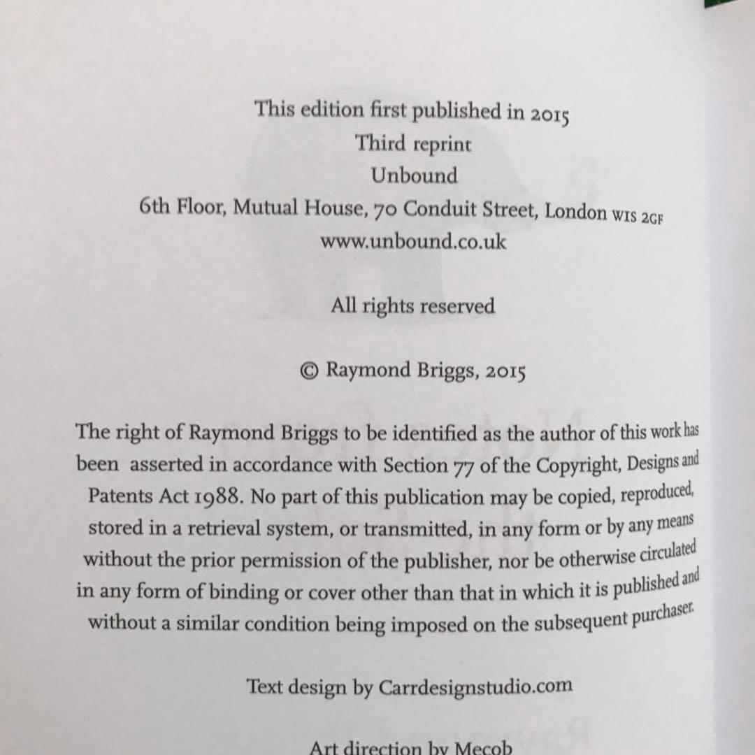 洋書 RAYMOND BRIGGS Notes from the Sofa