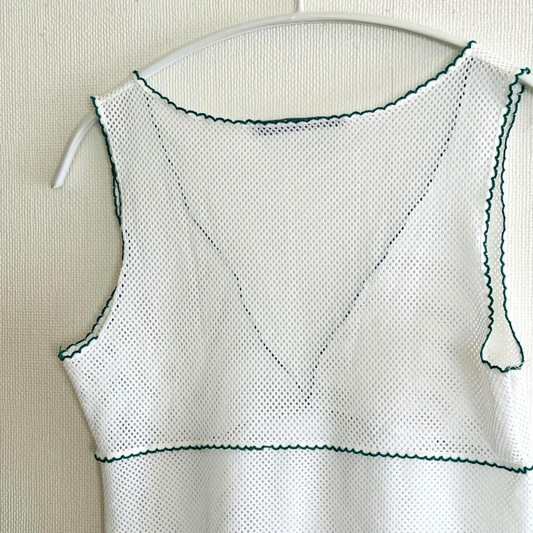 miu miu メッシュタンクトップ ホワイト