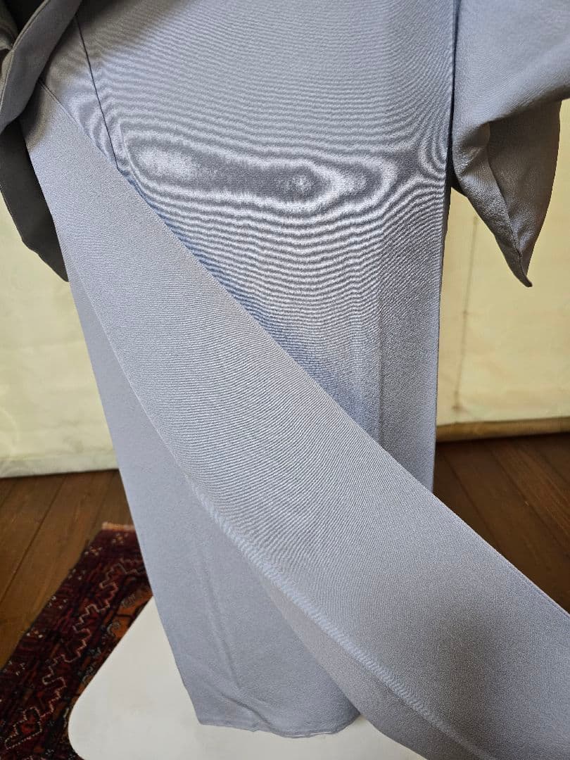 未使用品　草木染め　トールサイズ　作家物　　色無地　一つ紋　高級袋帯　フルセット