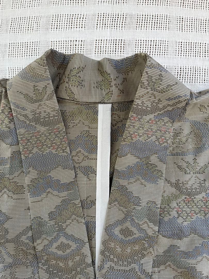 アッコー様♡大島紬　着物リメイク　作務衣　現品のみ　和のお洒落上絹素材