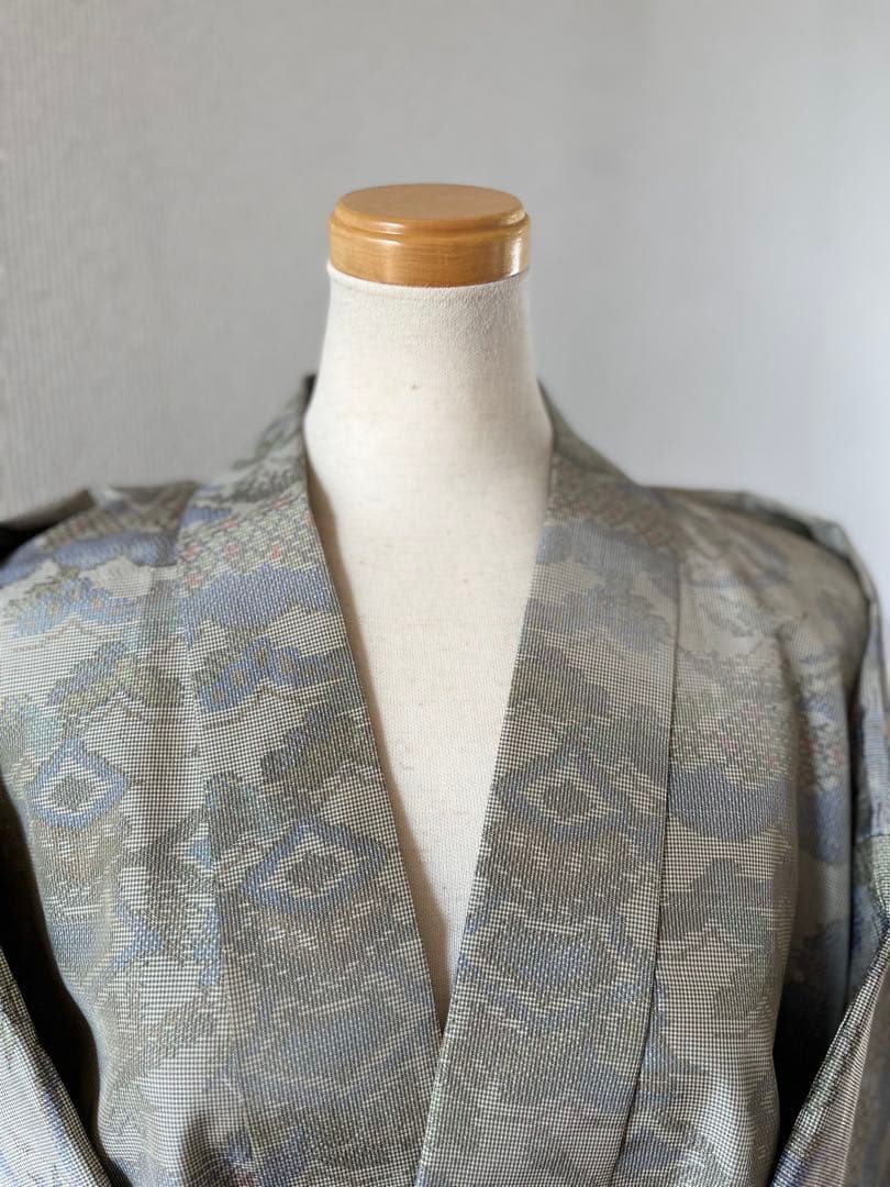 アッコー様♡大島紬　着物リメイク　作務衣　現品のみ　和のお洒落上絹素材