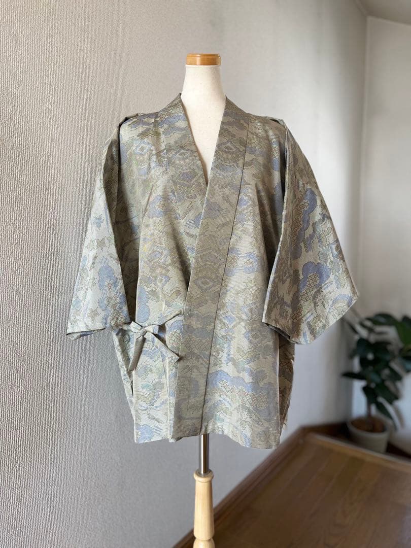 アッコー様♡大島紬　着物リメイク　作務衣　現品のみ　和のお洒落上絹素材