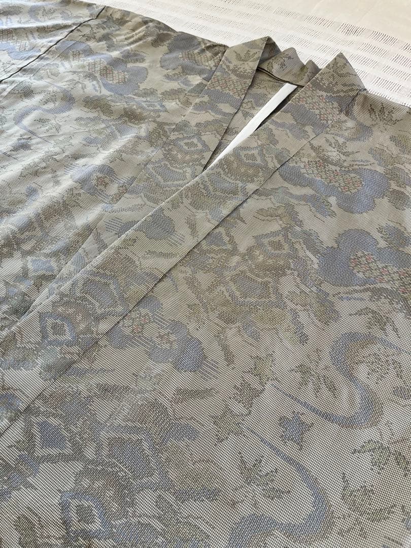 アッコー様♡大島紬　着物リメイク　作務衣　現品のみ　和のお洒落上絹素材