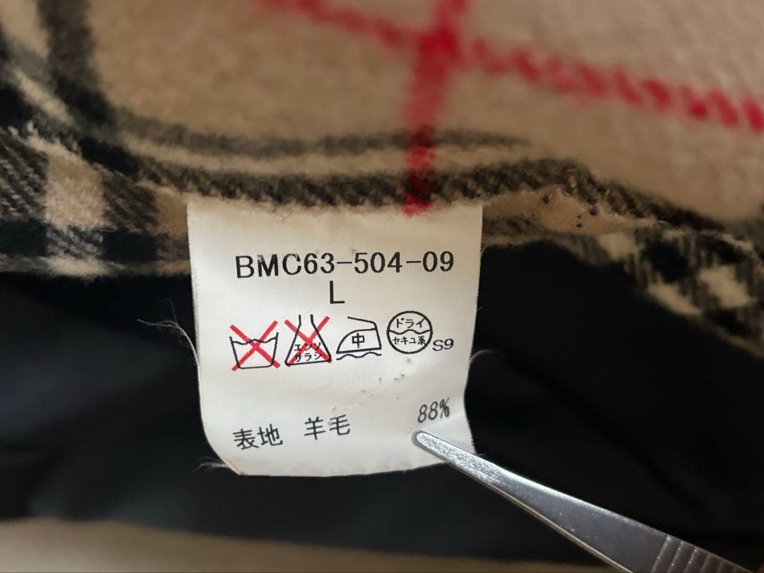 BURBERRY BLACK LABEL ノバチェックPコート サイズL