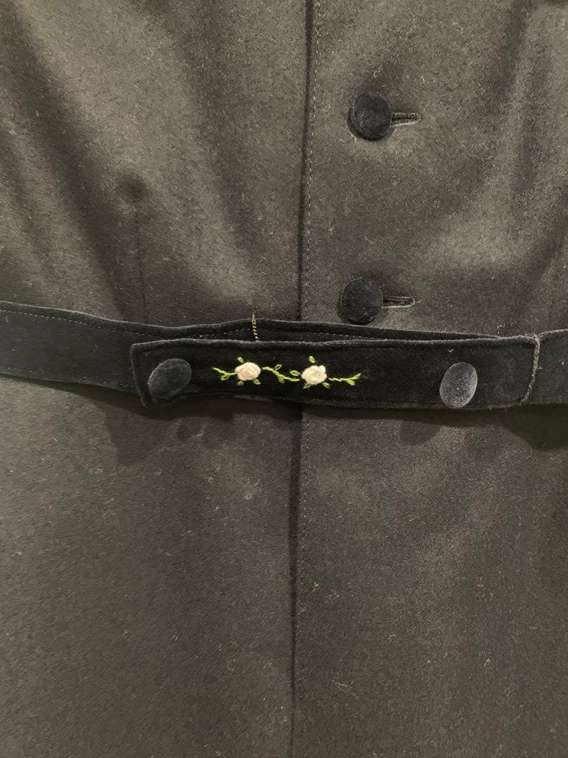 【アトリエ野中】オーダーワンピース ネイビーホワイト襟　115cmサイズ　お受験