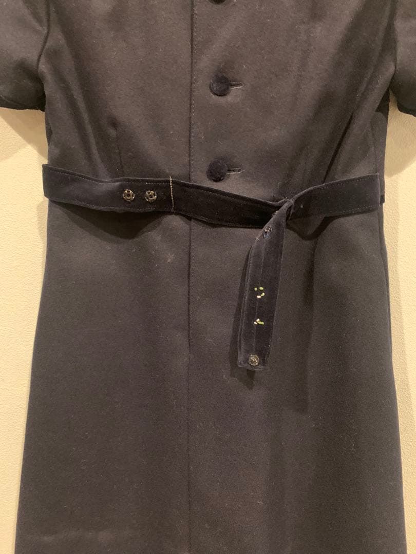 【アトリエ野中】オーダーワンピース ネイビーホワイト襟　115cmサイズ　お受験