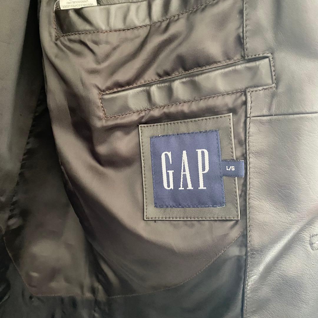 オールドギャップ　レザージャケット　テーラード　牛革　ダークブラウン　Lサイズ