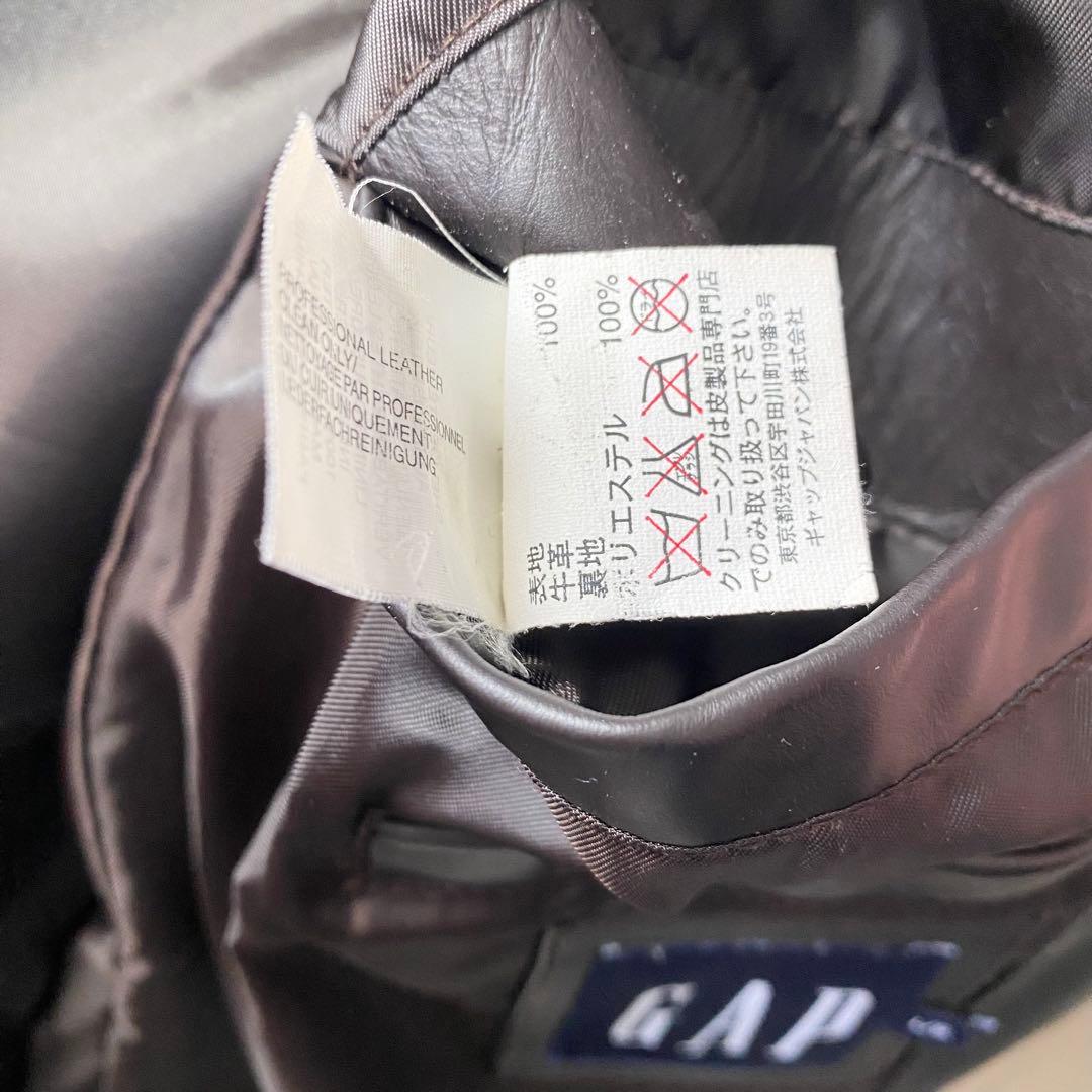 オールドギャップ　レザージャケット　テーラード　牛革　ダークブラウン　Lサイズ