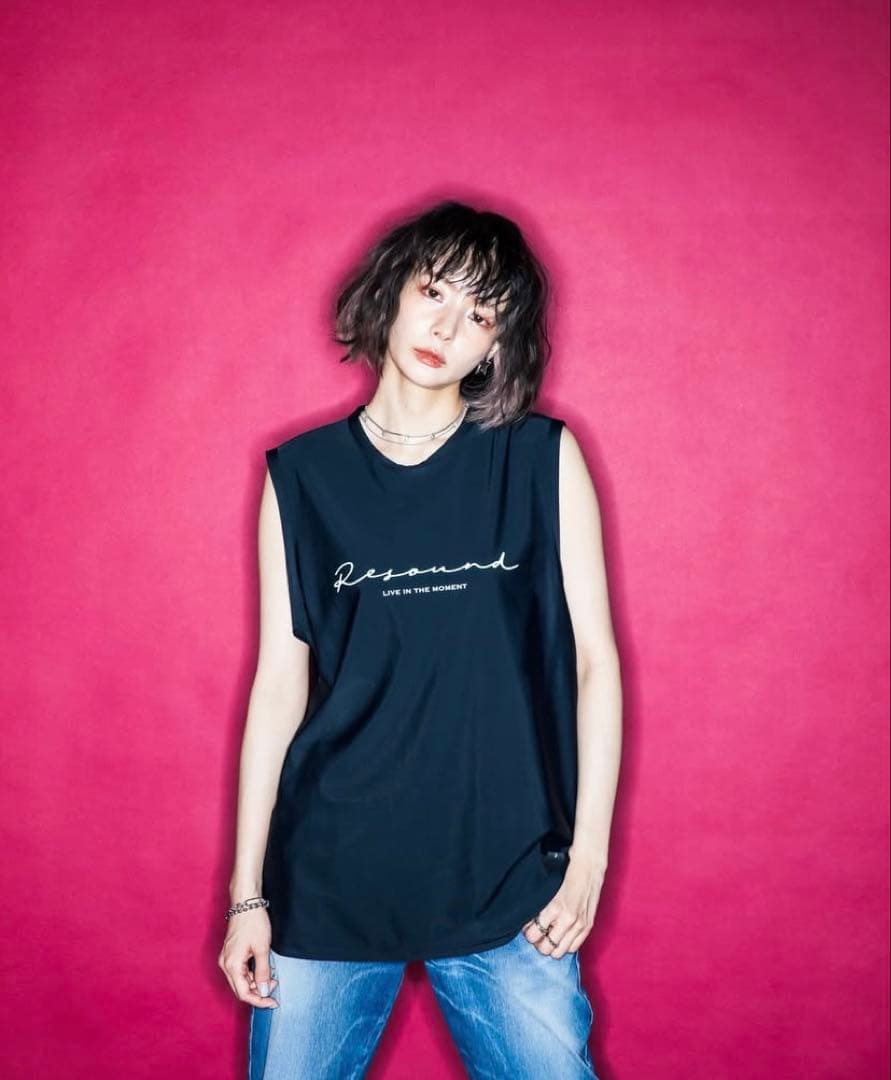 Resound ノースリーブタンクトップ ブラック