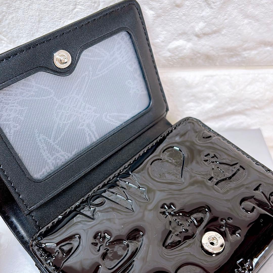 【新作✨️】柄付き Vivienne Westwood 3つ折り財布 エナメル