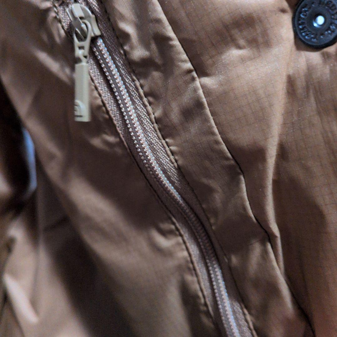 【値下げしました】ノースフェイス　ブラウン フード付き ダウンベストサイズL