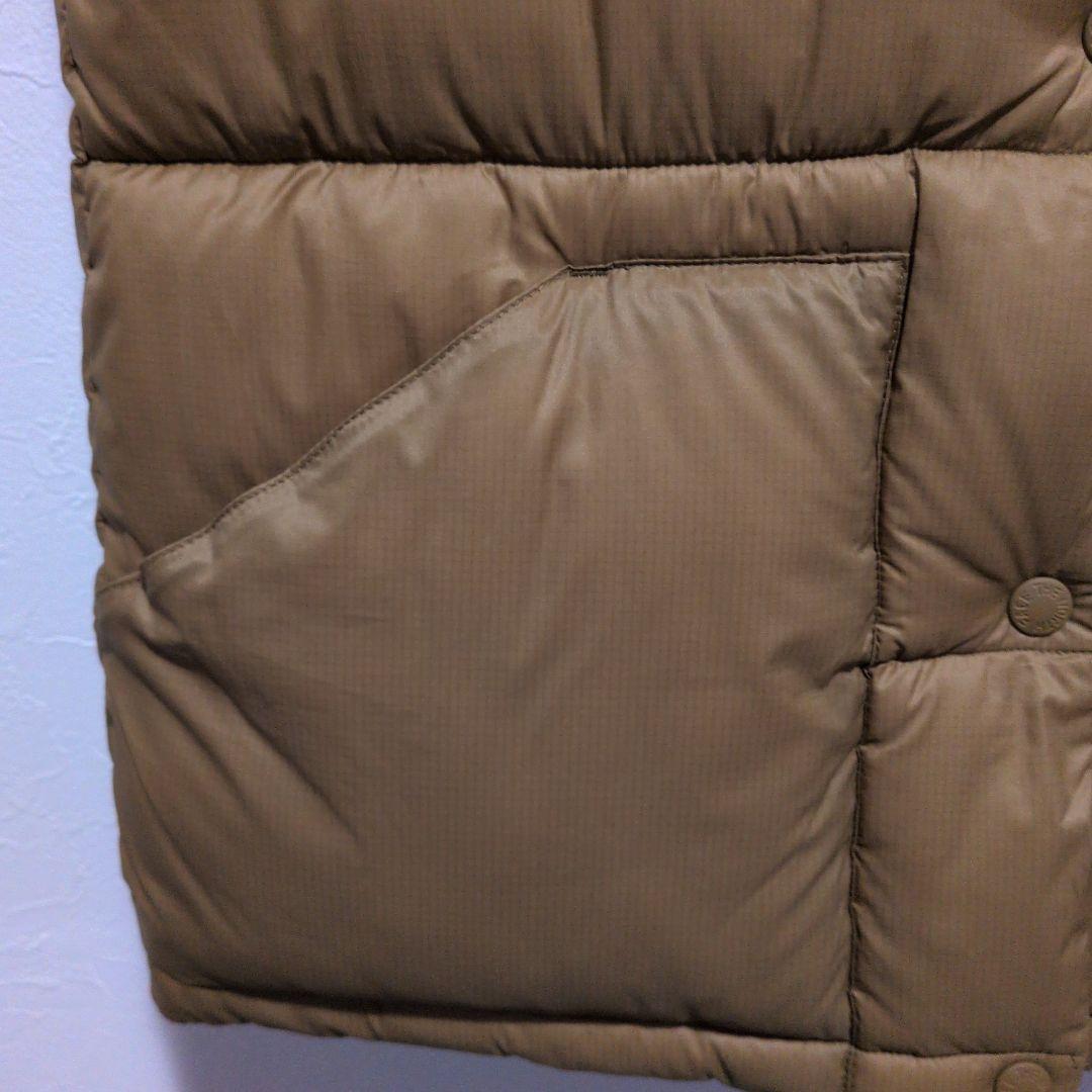 【値下げしました】ノースフェイス　ブラウン フード付き ダウンベストサイズL