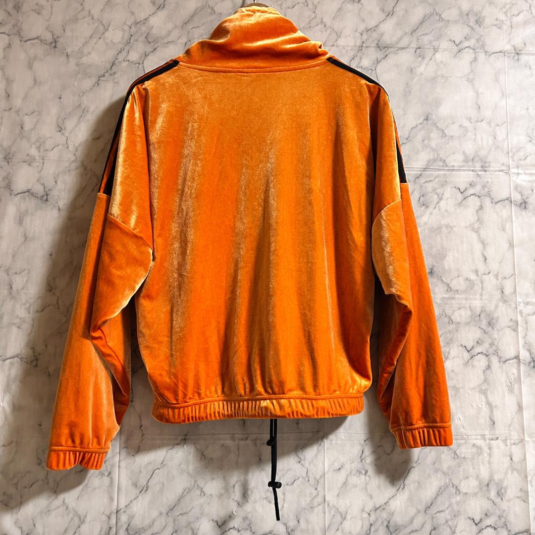 adidas アディダス ベルベット ハイネック トラックジャケット ベロア L