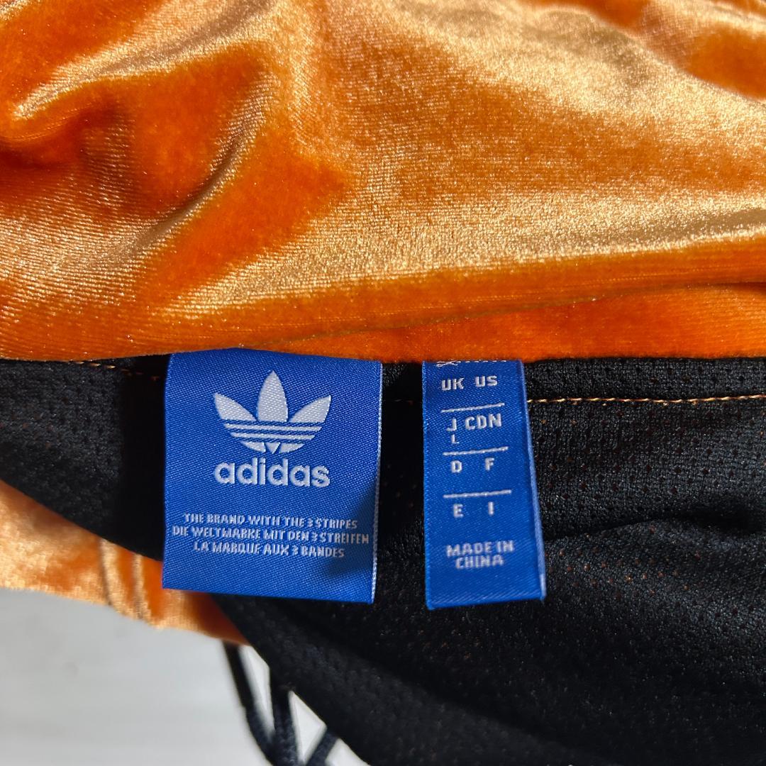 adidas アディダス ベルベット ハイネック トラックジャケット ベロア L