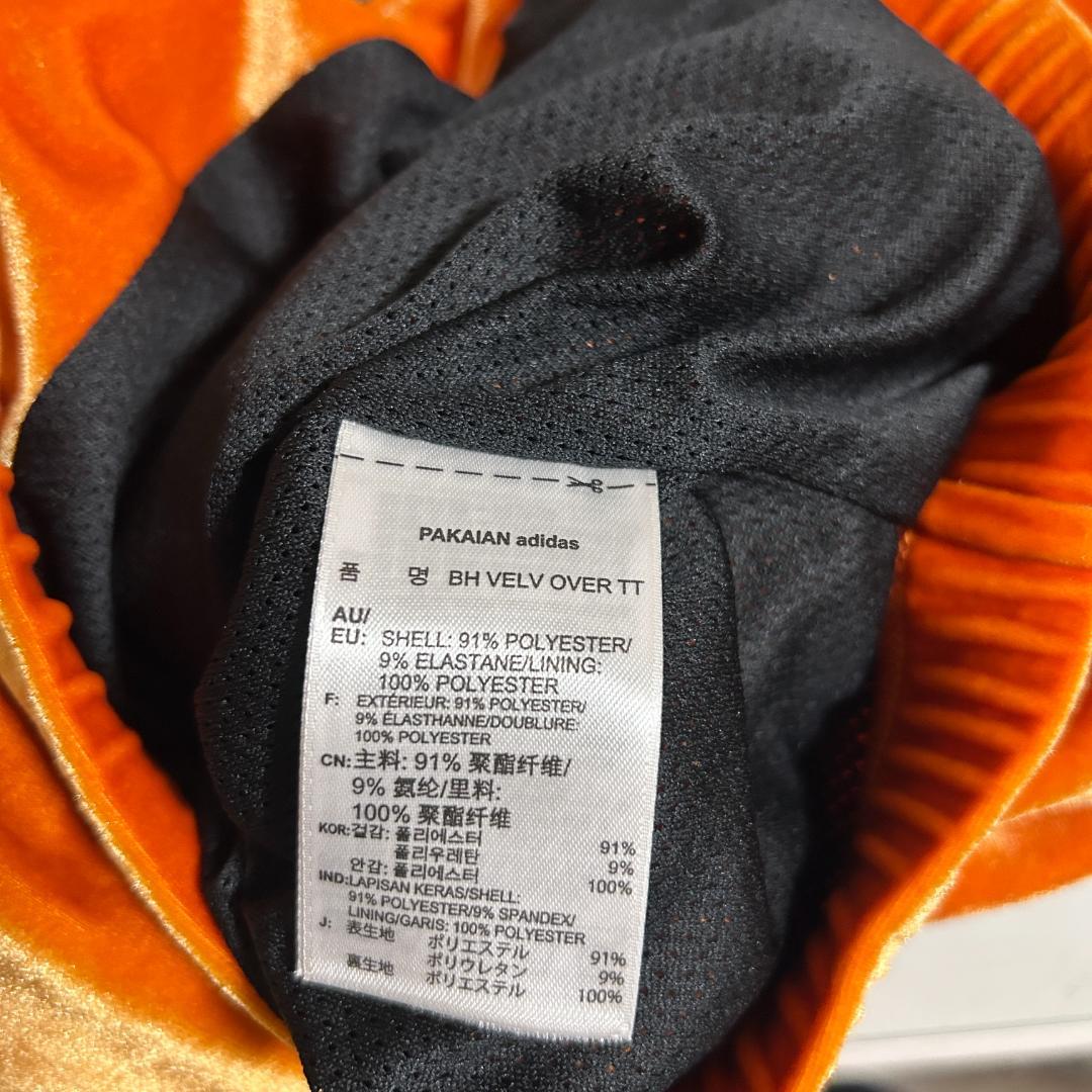 adidas アディダス ベルベット ハイネック トラックジャケット ベロア L