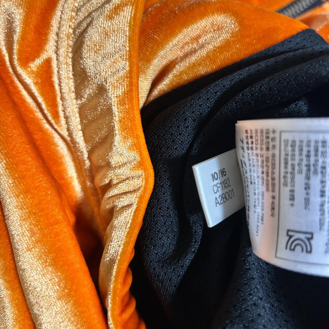 adidas アディダス ベルベット ハイネック トラックジャケット ベロア L