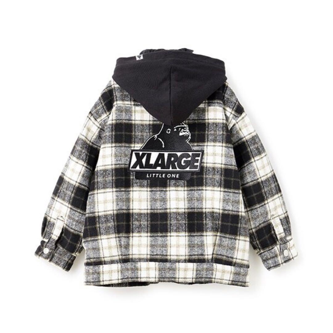 xlarge kids 裏ボアチェックブルゾン 110cm 新品