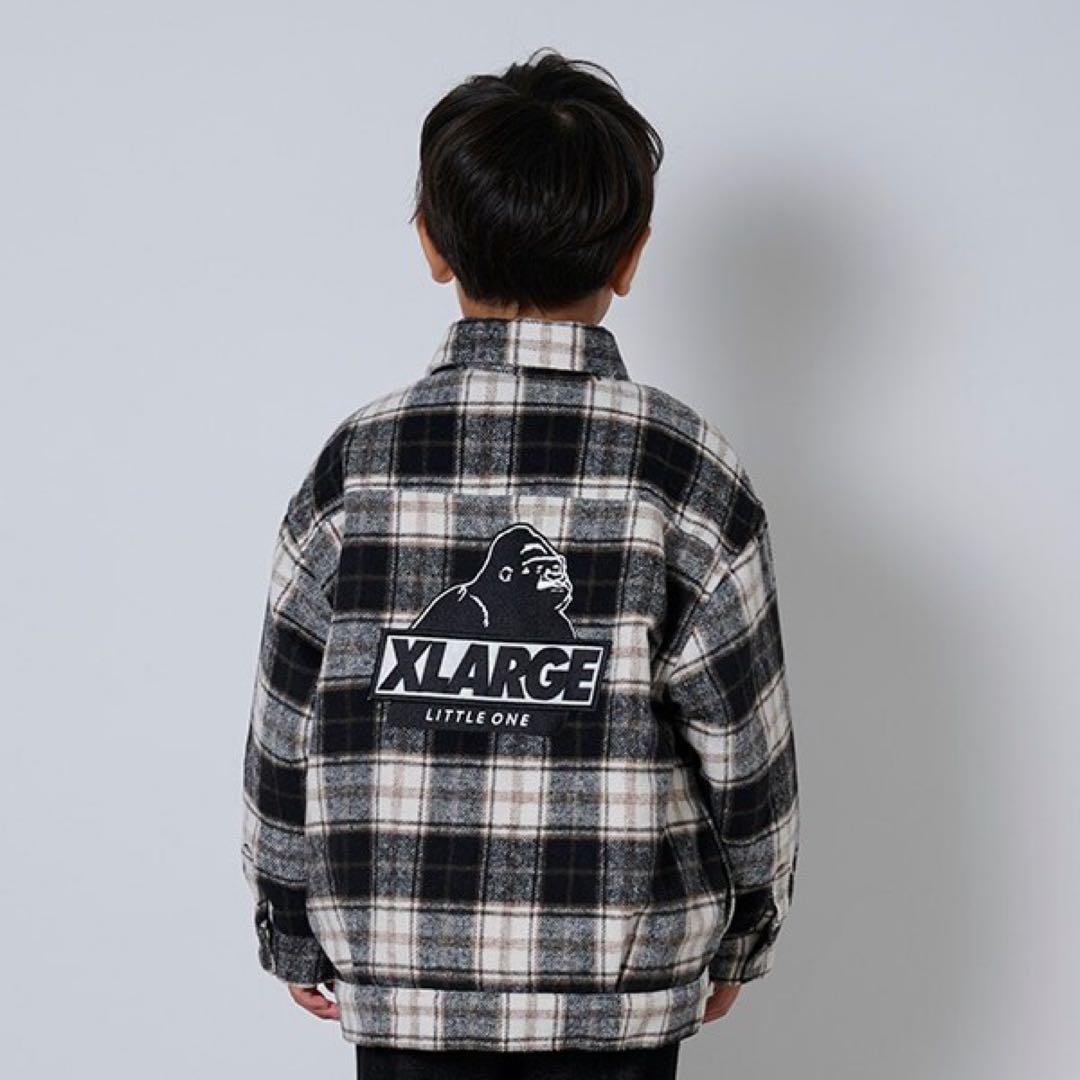 xlarge kids 裏ボアチェックブルゾン 110cm 新品