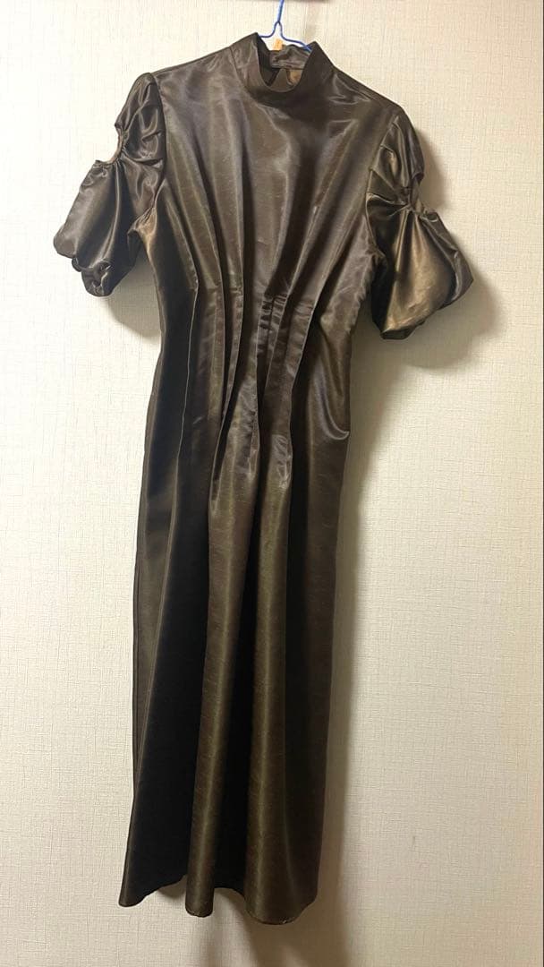 AMERIアメリGATHER SLEEVE WAIST TUCK DRESS