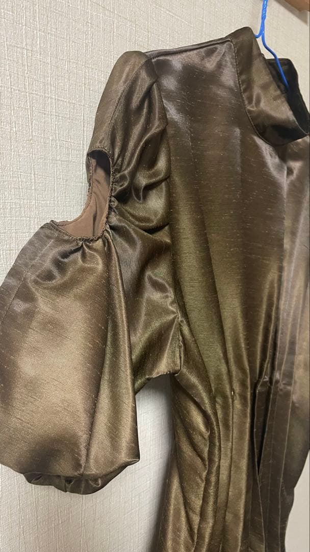 AMERIアメリGATHER SLEEVE WAIST TUCK DRESS