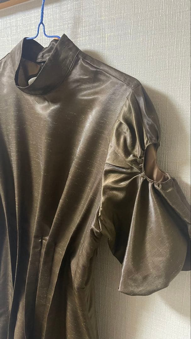 AMERIアメリGATHER SLEEVE WAIST TUCK DRESS