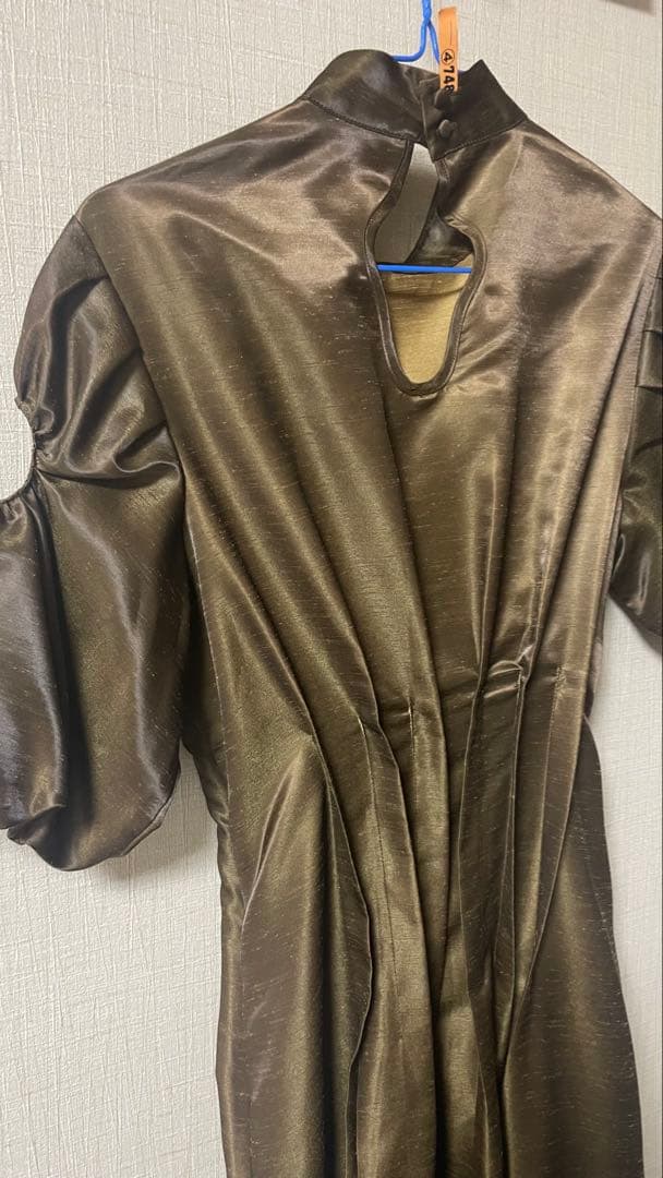 AMERIアメリGATHER SLEEVE WAIST TUCK DRESS