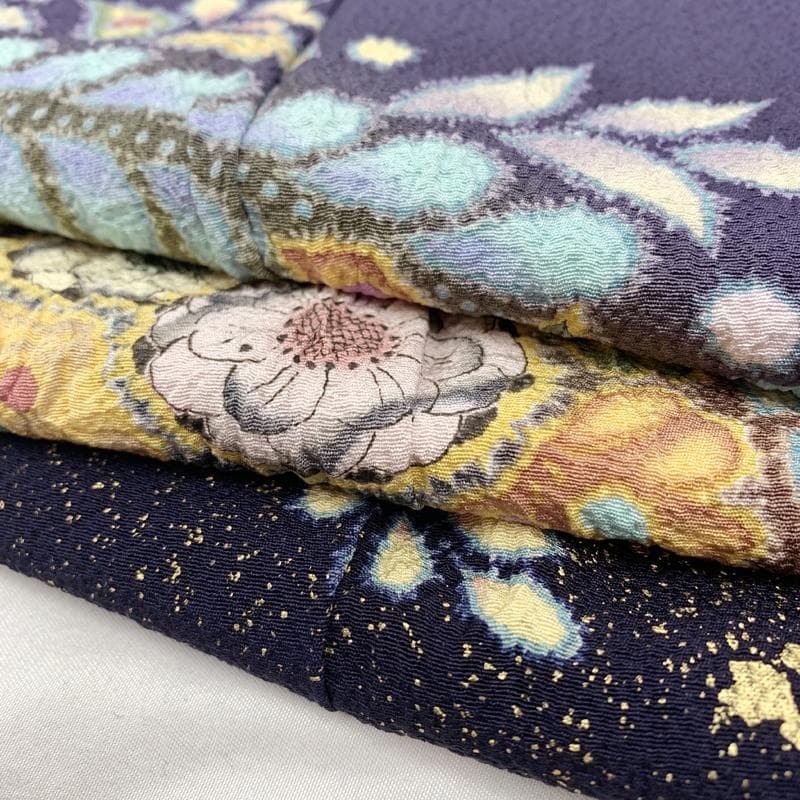 502mh52●翠山 着物&袋帯セット 付下げ訪問着 辻が花絞り きものやまと●