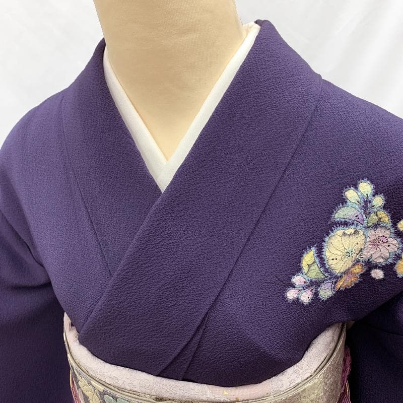 502mh52●翠山 着物&袋帯セット 付下げ訪問着 辻が花絞り きものやまと●