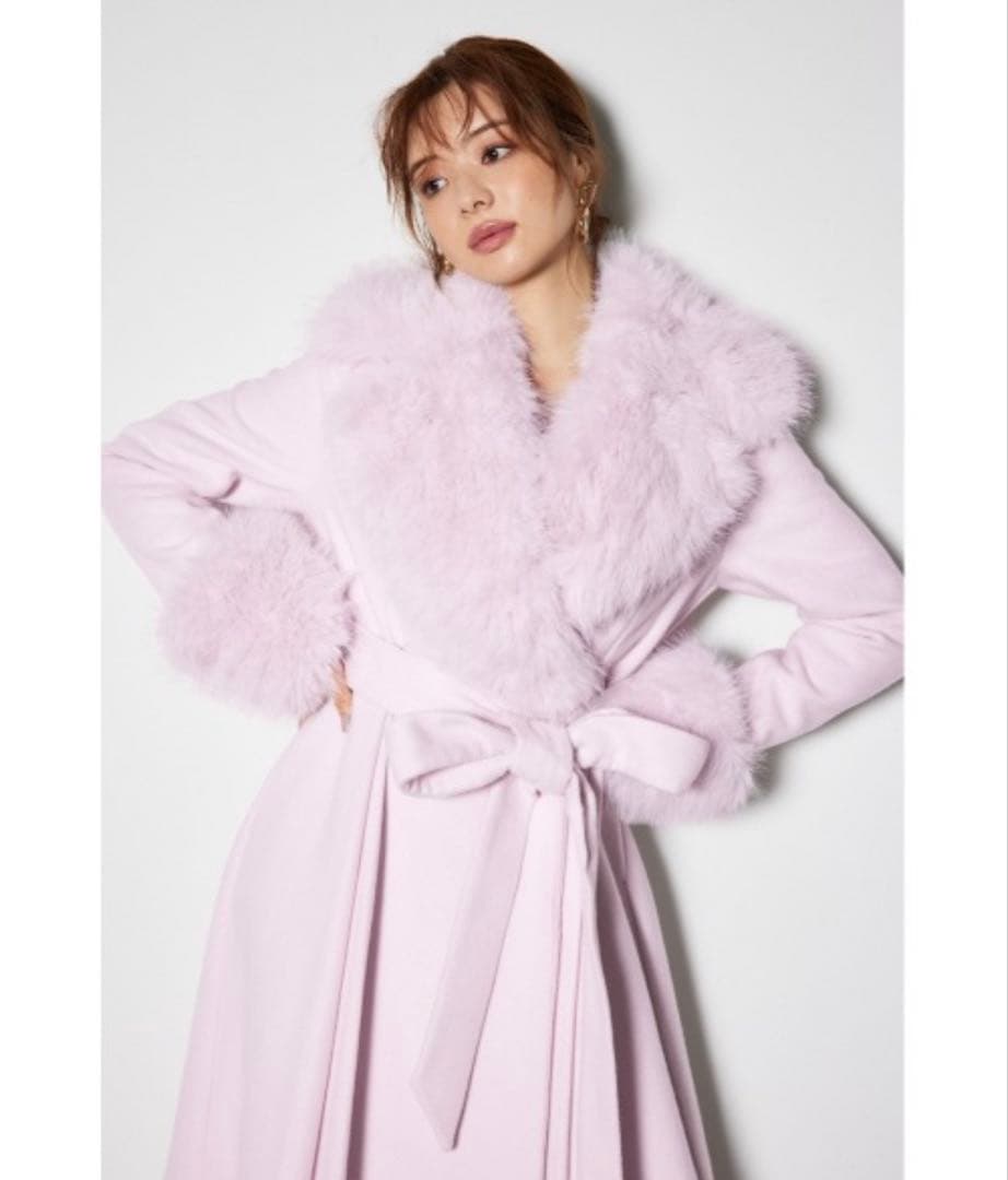 rienda ウールMIXクラッシィドレスコート